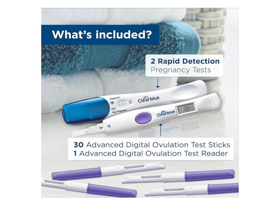 Clearblue Advanced Digital Ovulation Test Kit (30pcs) & 2 Rapid Pregnancy Test Kits (Category: Family Planning) located in Manila. Submitted by homecloset.mnl (Listing ID 1371203517, Image 2). Description: 30 Advanced Digital Ovulation Test Sticks 1 Advanced Digital Ovulation Test Reader 2 Rapid Detection Pregnancy Tests.