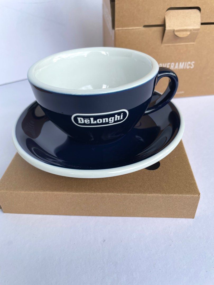 DeLonghi 200ml Cappuccino Cup & Saucer (Category: Dinnerware & Cutlery) located in Quezon City. Submitted by discoversomethingnice (Listing ID 1371250361, Image 1). Description: Original Price: 1,200.00 Selling Price: 700.00 Condition: 10/10.