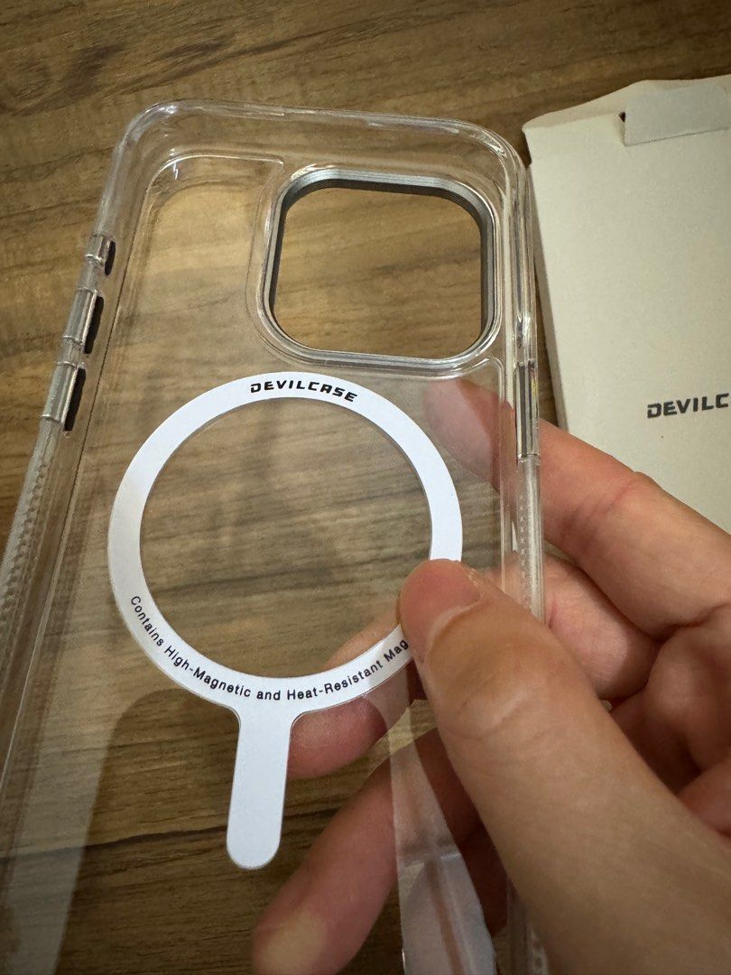 Devilcase iPhone 15 pro case (Category: Cases & Covers) located in Kuala Lumpur. Submitted by potatolover00 (Listing ID 1371316160, Image 2). Description: Devilcase iPhone 15 pro transparent with MagSafe original from Taiwan. Condition 7/10 Looking for serious buyer .