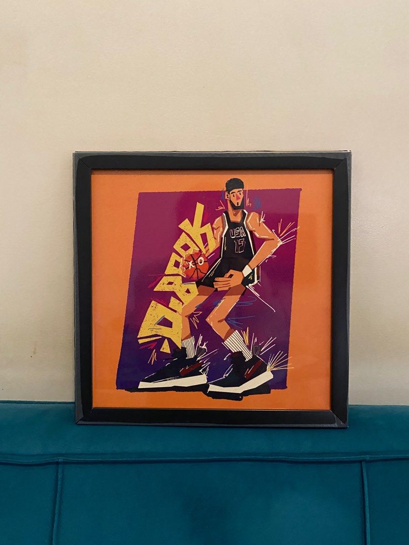 Devin Booker 10x10 Art Print with Frame (Category: Art & Prints) located in Mandaluyong City. Submitted by ohayouclub (Listing ID 1371204763, Image 1). Description: Art print with frame Size: 10x10 inches Frame color may vary.