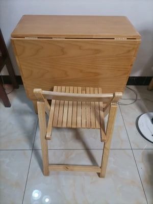 Diing Tables [TB547] (Category: Tables & Sets) located in Quezon City. Submitted by johnericna90745 (Listing ID 1371261130, Image 3). Description: Space saver foldable dining table, can be console table at the same time dining table once extended. Good for small spaces specially for condos and small room. Includes of compartment for the chairs to save space and has a wheels to easily move. Made of Solid wood materials, can use long time. Size/s: 