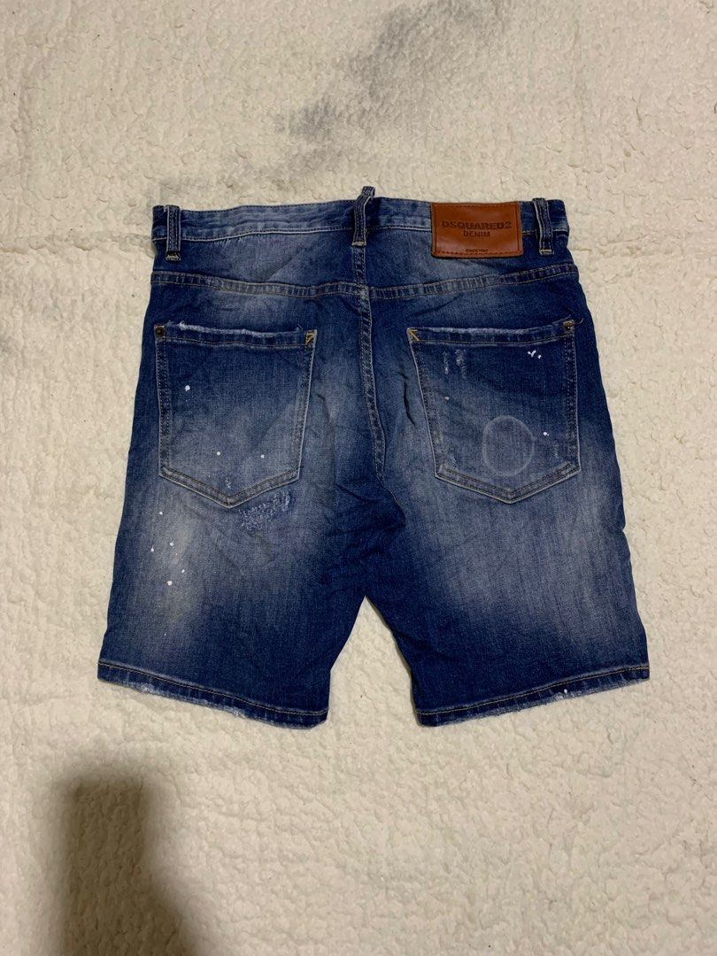Dsquared2 Paint Splattered Distressed Denim Button Fly Short (Category: Shorts) located in Dipolog. Submitted by knightorious_thrift (Listing ID 1371325353, Image 2). Description: Dsquared2 Paint Splattered Distressed Denim Button Fly Short Size 46 on tag Actual Dimensions👇 Waist: 30-31 Length: 17 Leg opening: 8 9.9/10 color rate Excellent condition No issue or flaws .