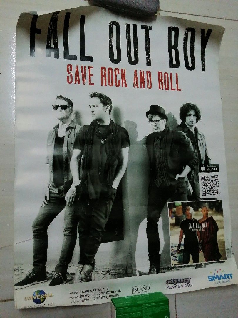 FALL OUT BOY Poster (Category: CDs & DVDs) located in Pasig City. Submitted by raremixed2020 (Listing ID 1371225596, Image 1). Description: Original FALL OUT BOY Poster from Music Store. Meet up ☑️ (It Depends on the Location/Area, Possible Rizal Area Only) Shipping ☑️ Abest/LBC only add Shipping Fee Lalamove ☑️ Buyers cost of handling & Delivery fee Payment☑️ GCASH only Feel free to contact me & Mesage me for the other info/Details RFS : Declutt