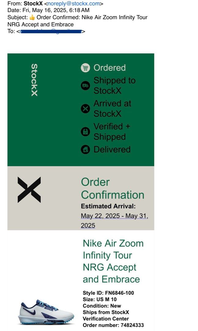 Golf Shoes (Category: Sneakers) located in Quezon City. Submitted by tinqamd (Listing ID 1371348324, Image 2). Description: Nike Air Zoom Infinity Tour NRG Accept and Embrace (wide) Condition: Brand New Color: White/Aquarius Size: US Male 10 RFS: Extra pair - bought from Stock X .