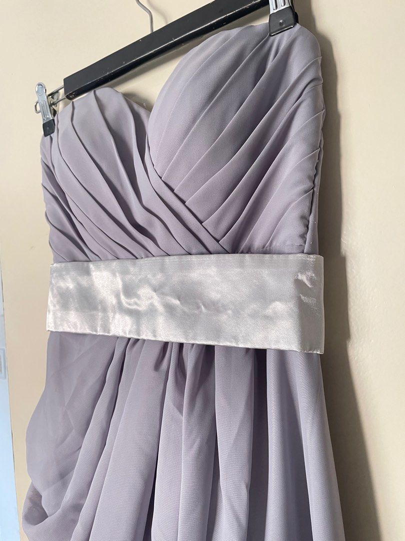 Grey Formal Tube Gown (Category: Evening dresses & gowns) located in San Juan City. Submitted by tabithajam (Listing ID 1371189080, Image 2). Description: Well loved gown See photos for measurements and for when worn Fits XS only Shipping care of buyer .