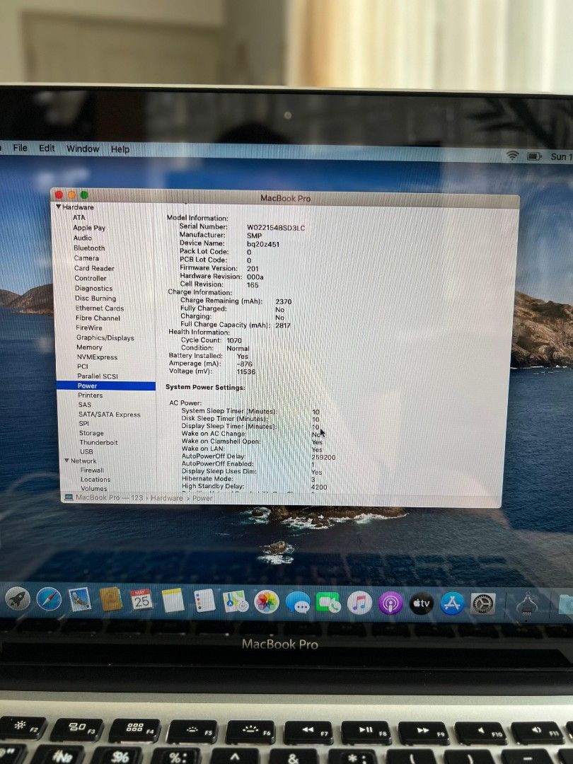 MacBook Pro 13 (Category: Laptops & Notebooks) located in Singapore. Submitted by mikhail_panch (Listing ID 1371227005, Image 3). Description: Title: MacBook Pro 13” i7 • 8GB • 750GB HDD — Great Condition Description: Selling my well-maintained MacBook Pro 13” with upgraded specs and excellent cosmetic condition. Specifications: • Intel Core i7 2.9 GHz • 8GB DDR3 RAM • 750GB HDD • macOS Catalina — freshly installed • 13.3” non-Retina Display (128