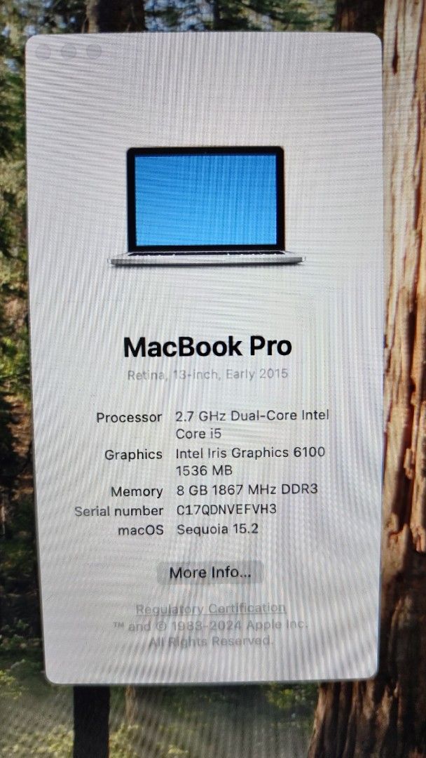 Macbook Pro 13 Retina Early 2013 (Category: Laptops & Notebooks) located in Bacoor. Submitted by xandergreg26531 (Listing ID 1371172348, Image 2). Description: This unit has been lightly used in an office environment until the user left Running Sequioa 15.2 with OpenPatcher Intel i5 2.7GHz Dual-Core 8GB RAM 512GB SSD Storage.