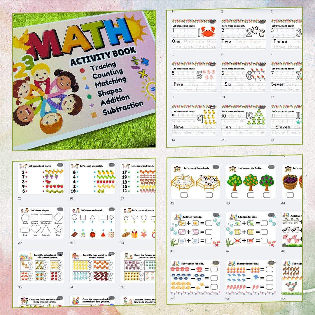 Math Book (Category: Children's Books) located in Singapore. Submitted by yncrafts17 (Listing ID 1371189986, Image 8). Description: Kids Math Book Pads .
