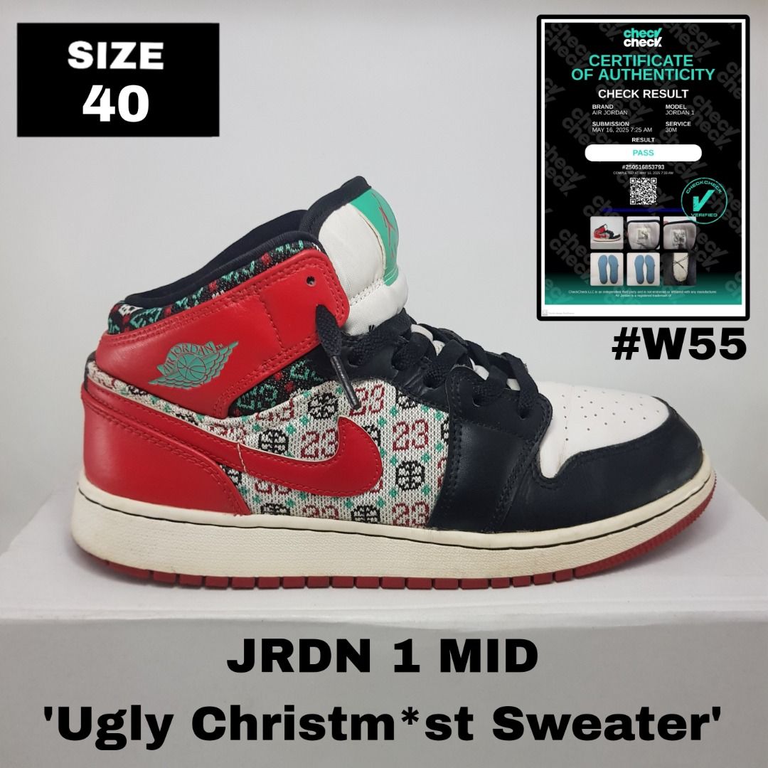 Nike Jordan Mid 'Ugly Christmast Sweater' W55