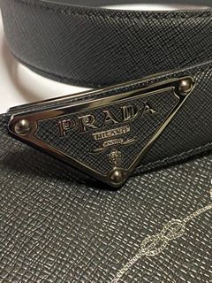PRADA black belt black waistband belt629804597996831115