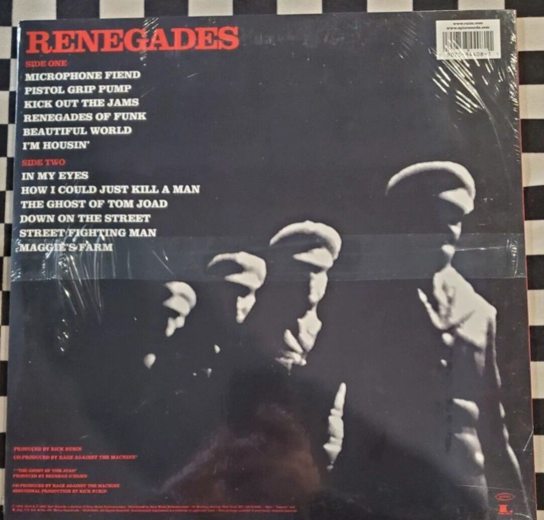 Rage Against The Machine - Renegades vinyl (Category: Vinyls) located in Manila. Submitted by ramonrobin.cruz (Listing ID 1371347321, Image 3). Description: Rage Against The Machine - Renegades = ₱3,750 brand New sealed.