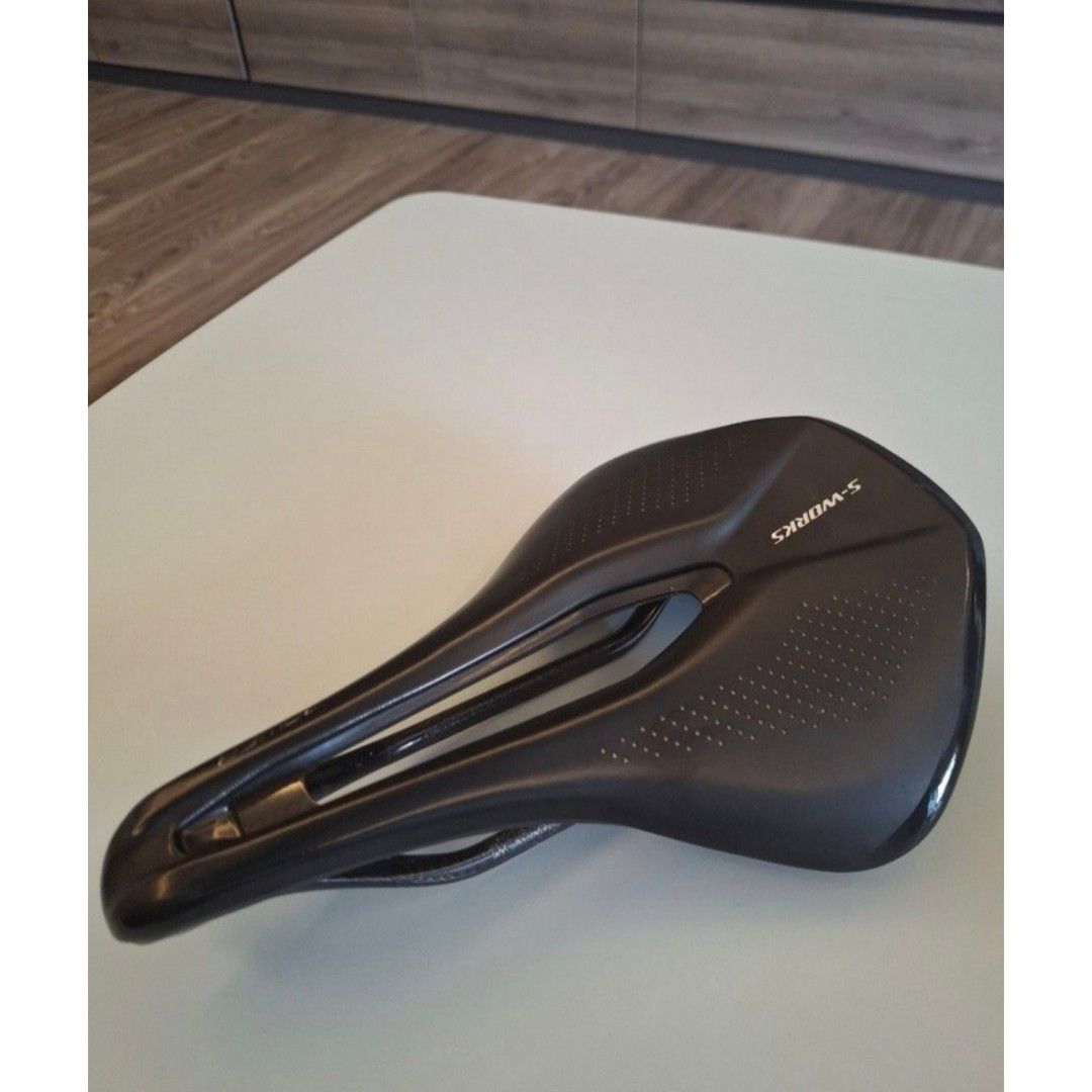 S-works Power Saddle 155mm (Category: Parts & Accessories) located in Singapore. Submitted by soon.hj (Listing ID 1371234200, Image 1). Description: slight discolouration in 1st pic. carbon rails. meetup at tanjong pagar or tanah merah mrts available..