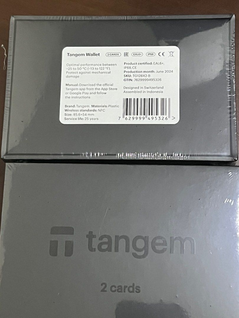 Tangem Wallet 加密貨幣冷錢包2 card 2024, 電腦＆科技, 電腦周邊及配件, 其他- Carousell