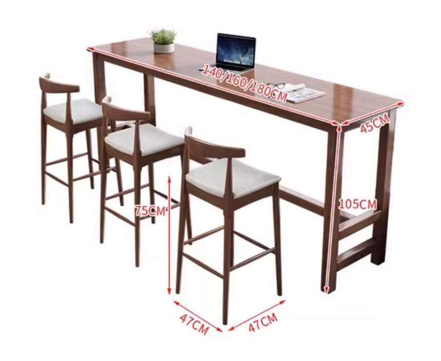 Bedside Tables [tb542] (Category: Tables & Sets) located in Quezon City. Submitted by johnericna90745 (Listing ID 1371385570, Image 1). Description: Solid Wood Commercial Bar Dining Table and Chairs Set # Key Features 1. Space-saving design: Ideal for small balconies, apartments and kitchens. 2. Solid wood construction: Durable, high-quality wood for longevity. 3. Integrated dining and kitchen partition: Versatile, multi-functional design. 4. Hig