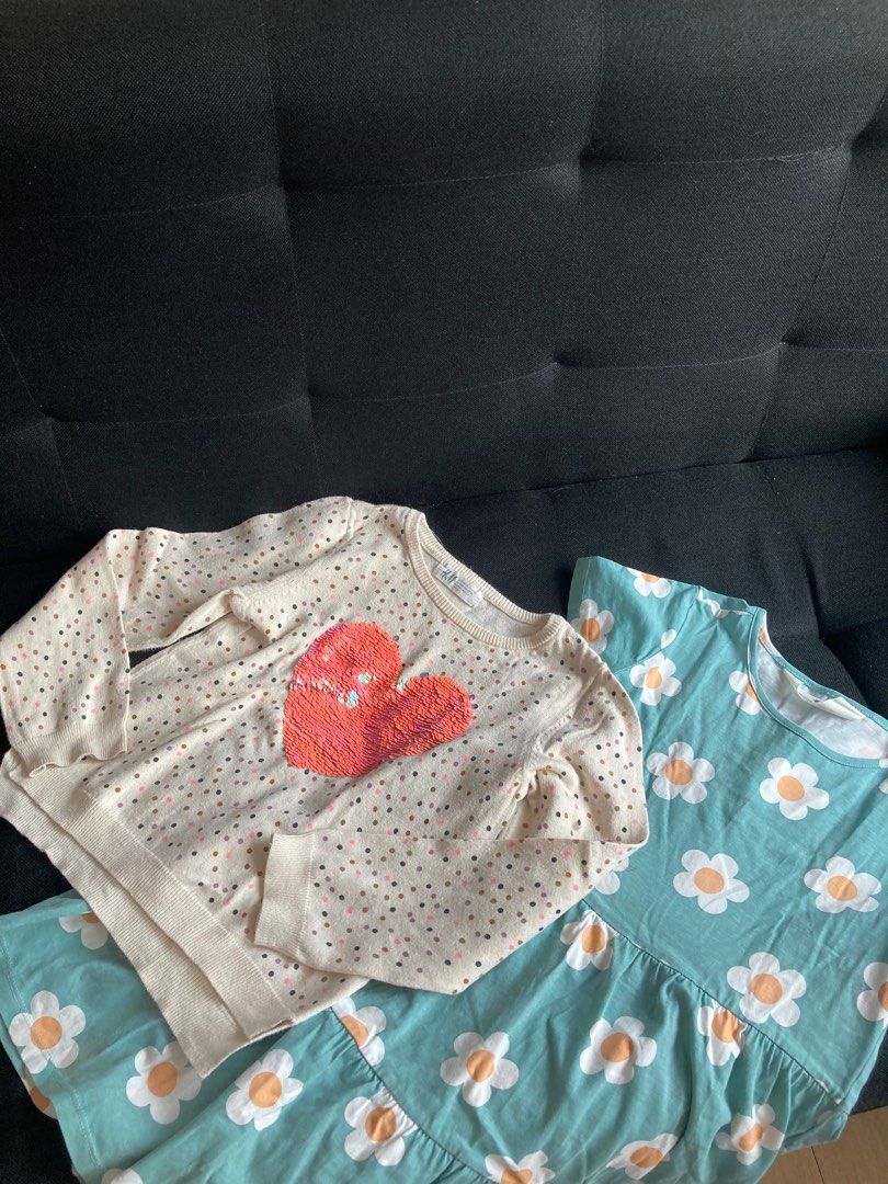[bundle] Girls' dress & sweater (Category: Babies & Kids Fashion) located in Manila. Submitted by superlei (Listing ID 1371440771, Image 1). Description: .