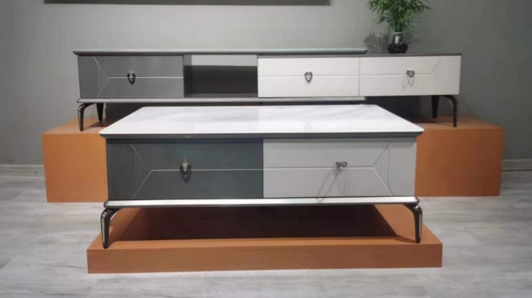 Center Tables [tb537] (Category: Tables & Sets) located in Quezon City. Submitted by johnericna90745 (Listing ID 1371377587, Image 3). Description: European-Style Tea Table # Key Features 1. Tempered glass top: Durable, scratch-resistant, and easy to clean. 2. Sleek, minimalist design: Perfect for small apartments, offices, and modern living rooms. 3. Luxurious aesthetic: Elegant European-inspired style adds sophistication. 4. Compact size: Space