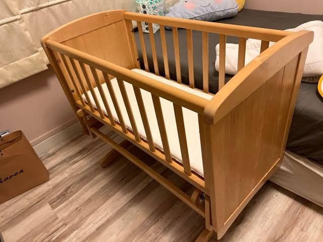 Deluxe Gliding Crib (Category: Cots & Cribs) located in Carmona. Submitted by boramartph (Listing ID 1371367922, Image 1). Description: For Sale: Deluxe Giliding Crib Color: Brown Original Price is 12k+ Will include mattress and crib bumpers With scratches but matibay pa rin and still serves its purpose. Very useful for our baby from when he was born especially the swing feature. But tumatayo na siya ngayon kaya hindi na pwede 😊 Location: Carmon