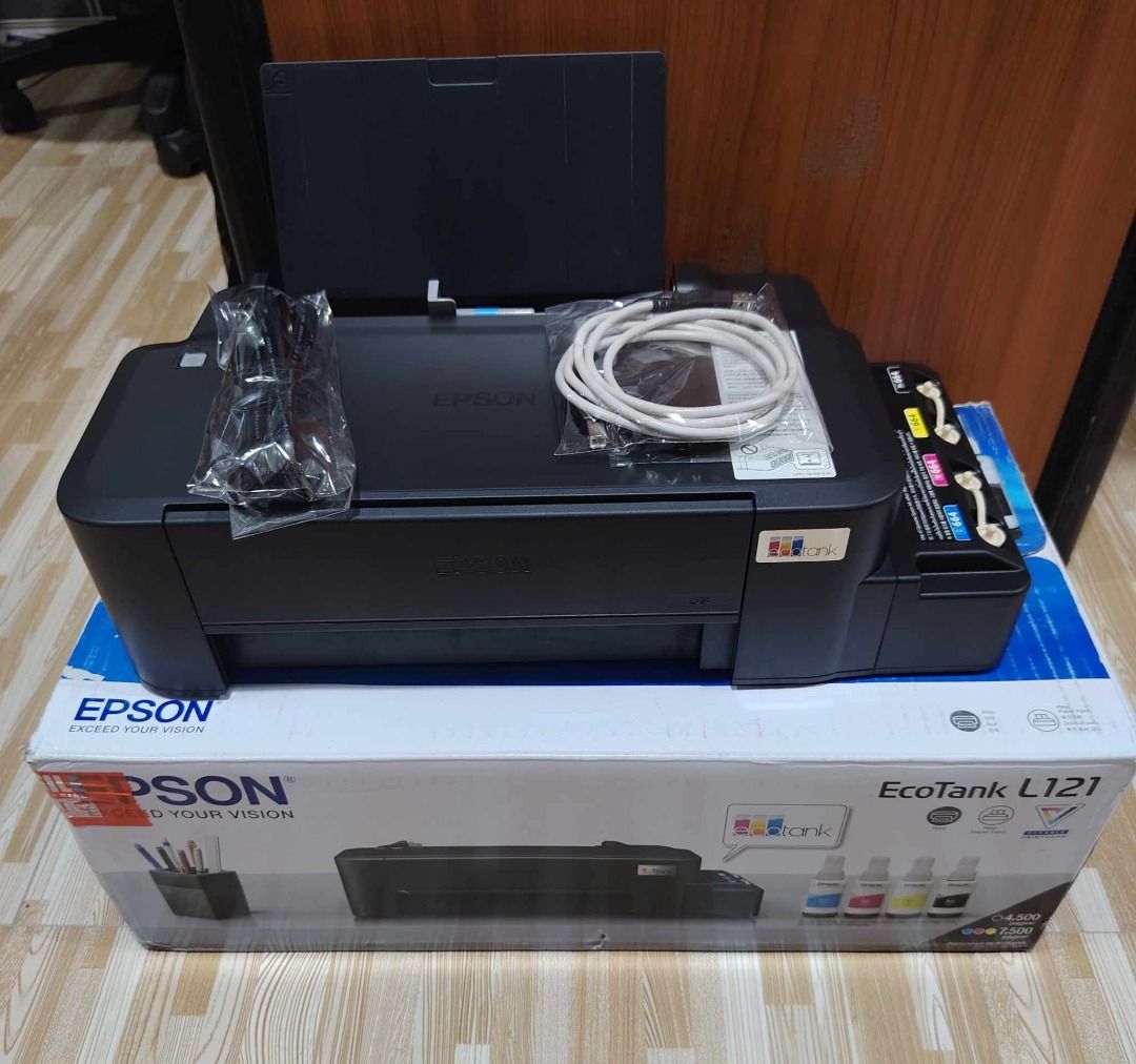 Epson L121 Printer (Category: Printers, Scanners & Copiers) located in Binan City. Submitted by mspci2020 (Listing ID 1371370287, Image 2). Description: Epson L121 Printer Php 4,000 Used printer only Minimum pages used for testing With dye ink on tank Print up to long size paper With dye ink on tank refilled 3 mos. warranty Location: Biñan, Laguna.
