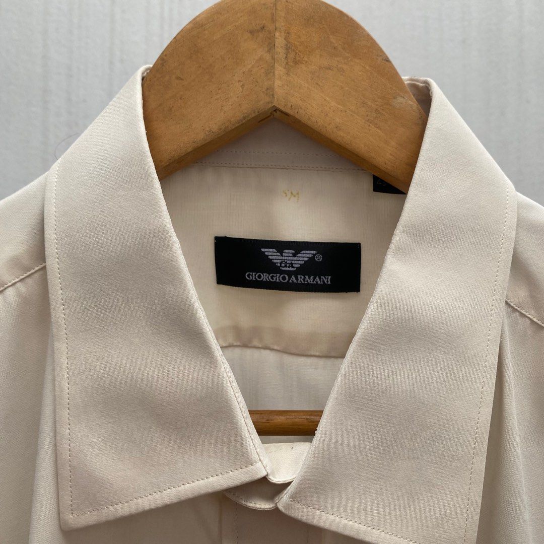 Giorgio Armani Cream Polo (Category: Formal Shirts) located in Quezon City. Submitted by rylledup (Listing ID 1371378709, Image 3). Description: Giorgio Armani Cream Polo Width: 24 Length: 30 Price: 500 .
