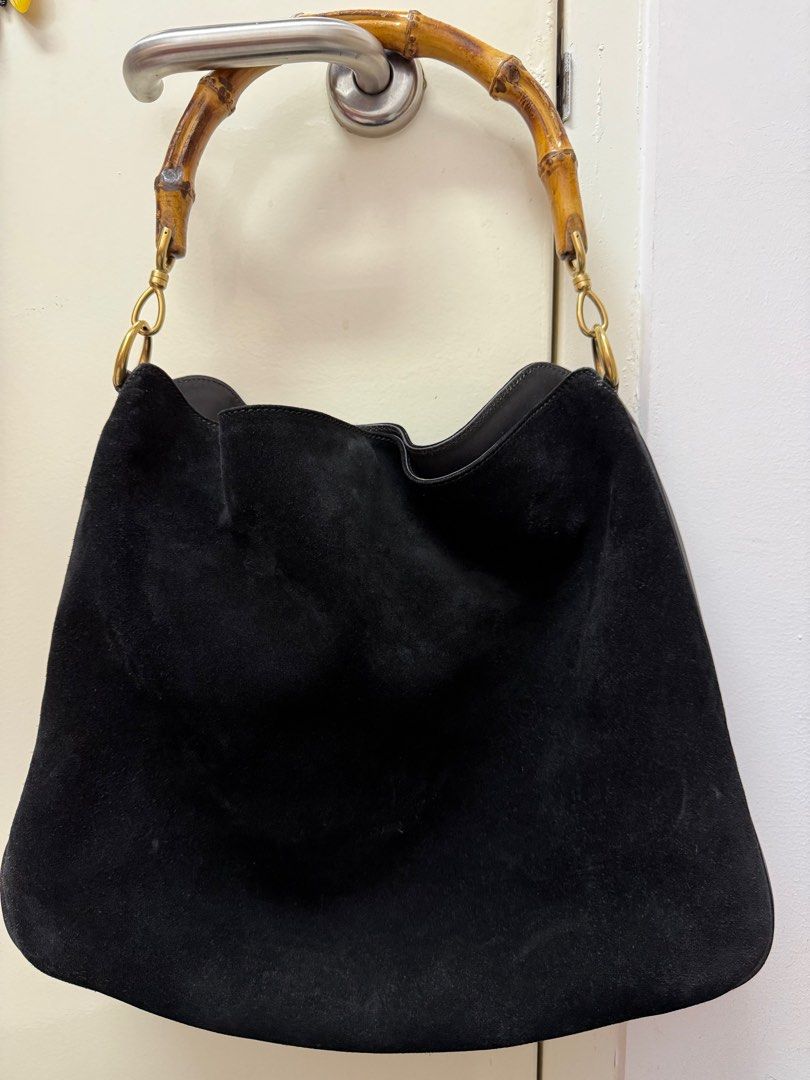 Gucci Bamboo Suede Material - Gold Hardware (Category: Bags & Wallets) located in Singapore. Submitted by qinglloi (Listing ID 1371478893, Image 1). Description: What you see is what you get. Used with care. Please don’t be shy to ask for more photos. .