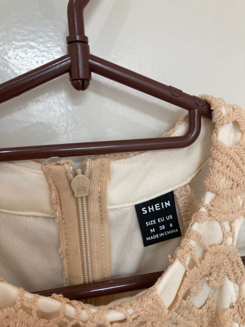 cream lace halter dress (Category: Dresses) located in Manila. Submitted by superlei (Listing ID 1371450533, Image 2). Description: brand new fits small to semi medium.