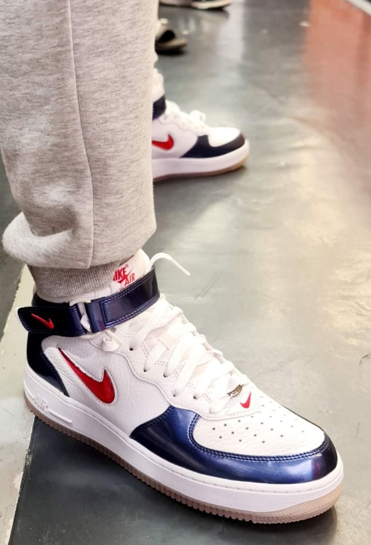 NIKE AIR FORCE BLUE JORDAN MID QS DH5623101 SHOES SEPATU