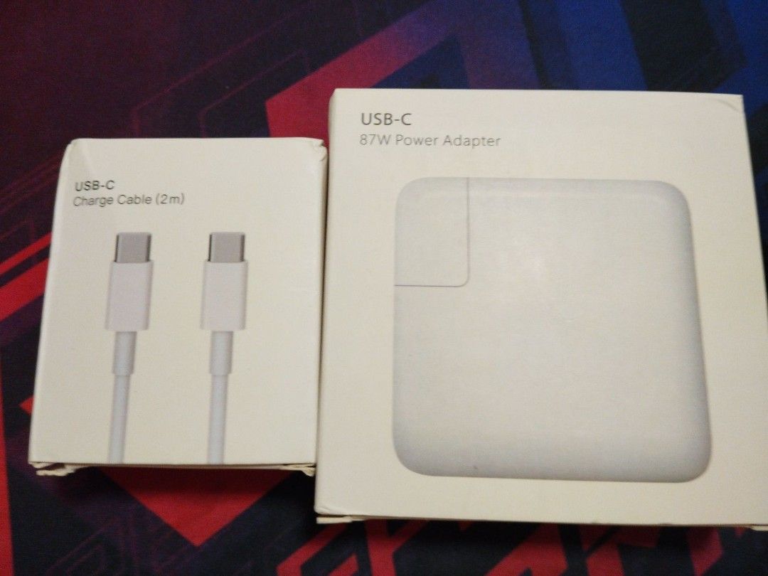 Macbook charger type c 87 watts (Category: Chargers) located in Manila. Submitted by reiolshoppe (Listing ID 1371520637, Image 1). Description: macbook charger type c 87 watts ( compatible also to lower watts) includes charger and type c to type c cable 2 meters long 1 month warranty replacement.