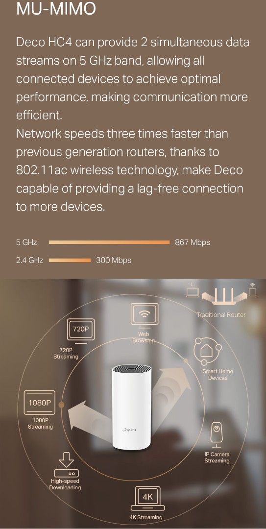 Mesh Wifi Router - TP Link Deco HC4 (Category: Networking) located in Singapore. Submitted by yuriyurie (Listing ID 1371414728, Image 2). Description: - Sceenshot most recent price during sales. - One pair - Around 1- 2 years old - In good condition, no scratch etc - Selling due to too many routers - Refer to link for specs and features details: https://www.tp-link.com/sg/home-networking/deco/deco-hc4/ - self pick-up. Exact location will be share