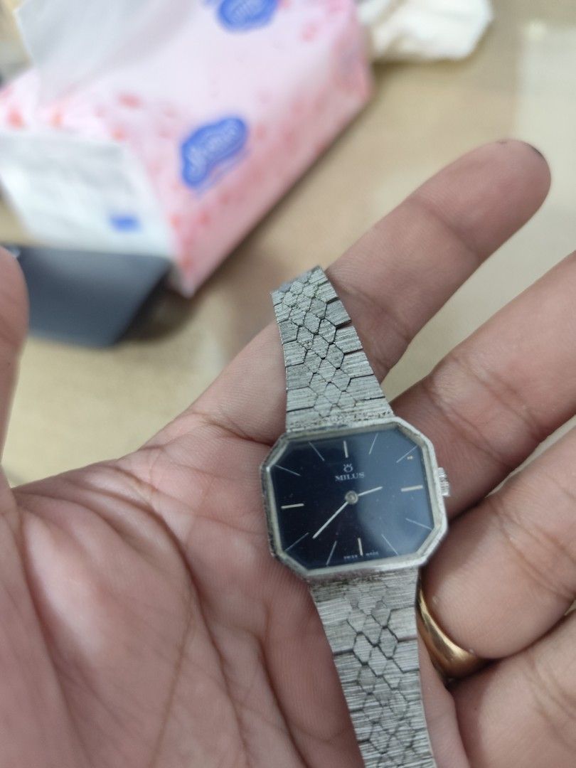 Milus (swiss made) (Category: Women's Watches) located in Navotas City. Submitted by mistej (Listing ID 1371529372, Image 2). Description: vintage milus swissmade winding watch authentic guaranteed in good working condition.