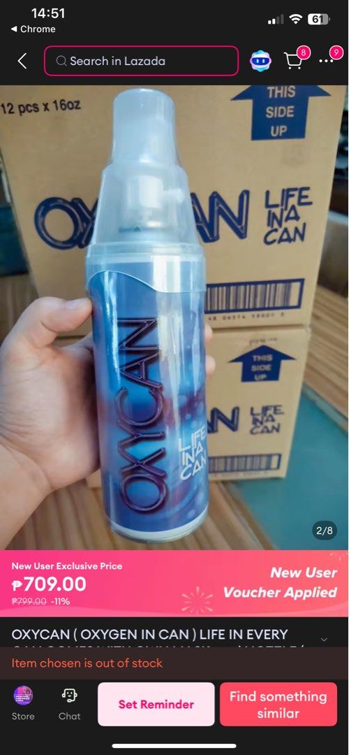 OXYCAN ( OXYGEN IN CAN ) LIFE IN EVERYCAN (Category: Medical Supplies & Tools) located in Roxas City. Submitted by ryle19 (Listing ID 1371423265, Image 1). Description: PRICE-449 Brand new.