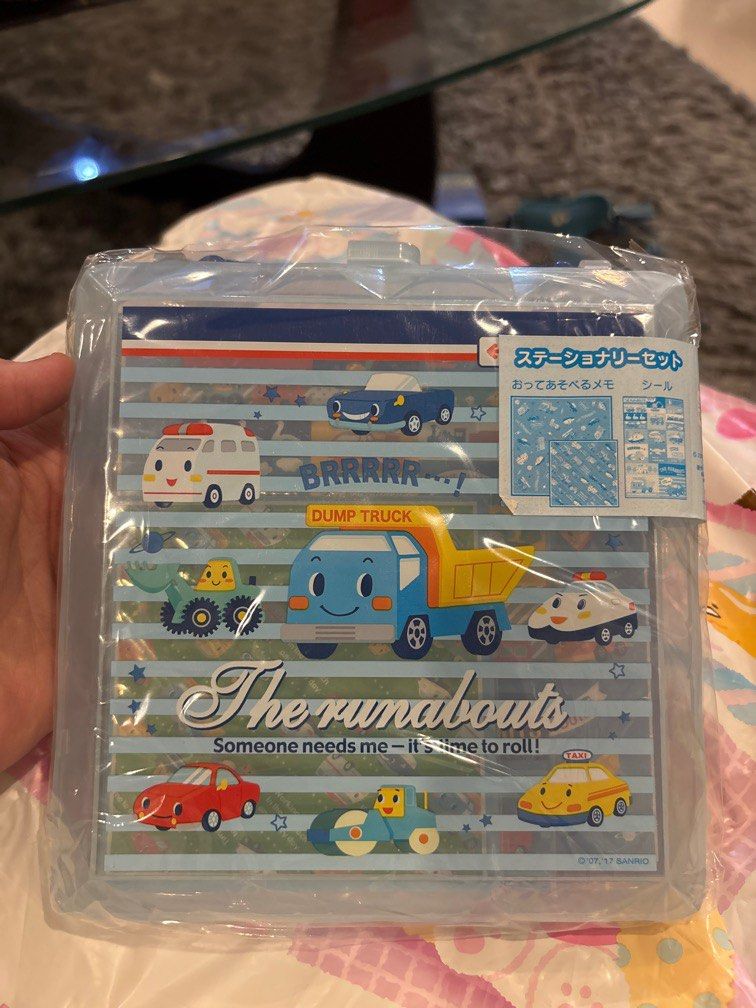 Sanrio The rundabouts stationery papers (Category: Stationery & School Supplies) located in Manila. Submitted by cabbielopez (Listing ID 1371482658, Image 1). Description: 15 pcs each design of 2 Total 30 pcs Size 8x8 inches Brand new sanrio product Never been opened Plastic case with handle Will include exclusive sanrio plastic bag .