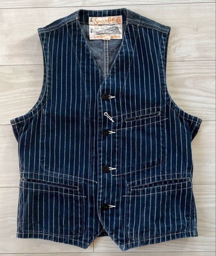 SUGAR CANE ウォバッシュベスト 42 SUGAR CANE ウォバッシュ デニム