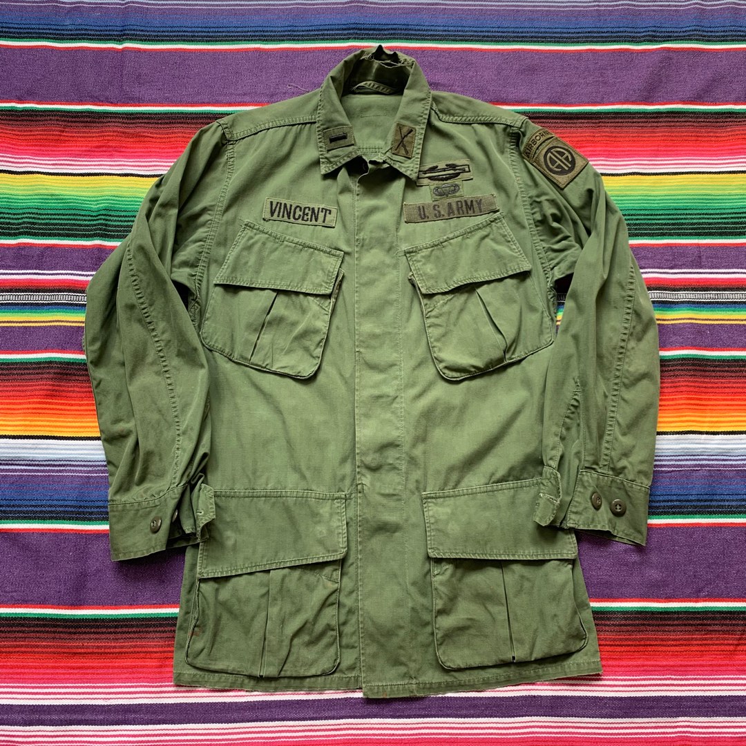 True Vintage 60s Jungle Fatigue Poplin 3rd Pattern OG107 Slant Pocket ...