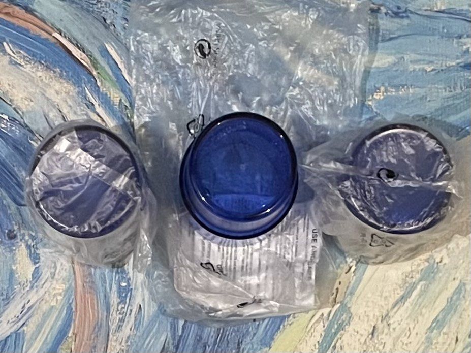 Tupperware Eleganzia Low Glasses Set (3 pcs.) (Category: Dinnerware & Cutlery) located in Quezon City. Submitted by katchierandomness (Listing ID 1371449405, Image 2). Description: Color brilliant blue, Dimensions 3” (diameter) x 3.25” (height). Price is for all 3 glasses. You can pay via GCash, Maya or BPI QR code..