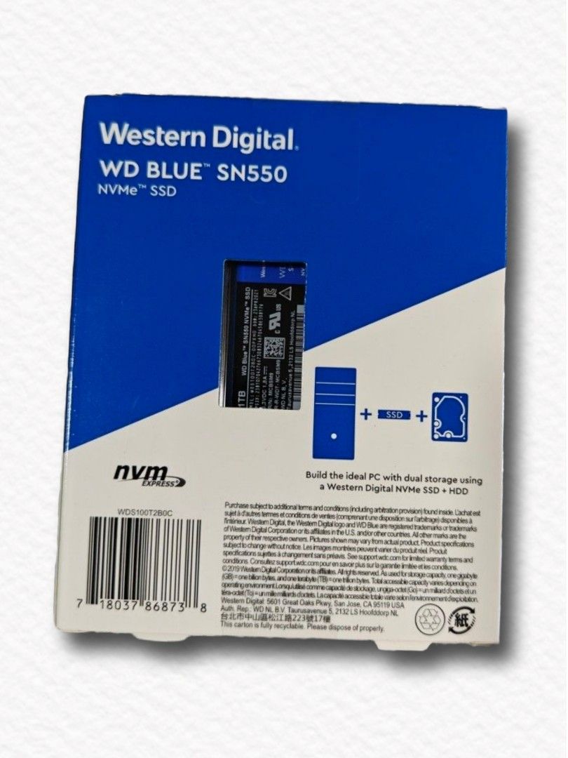 WD BLUE SN550 Nvme SSD63221275570947111