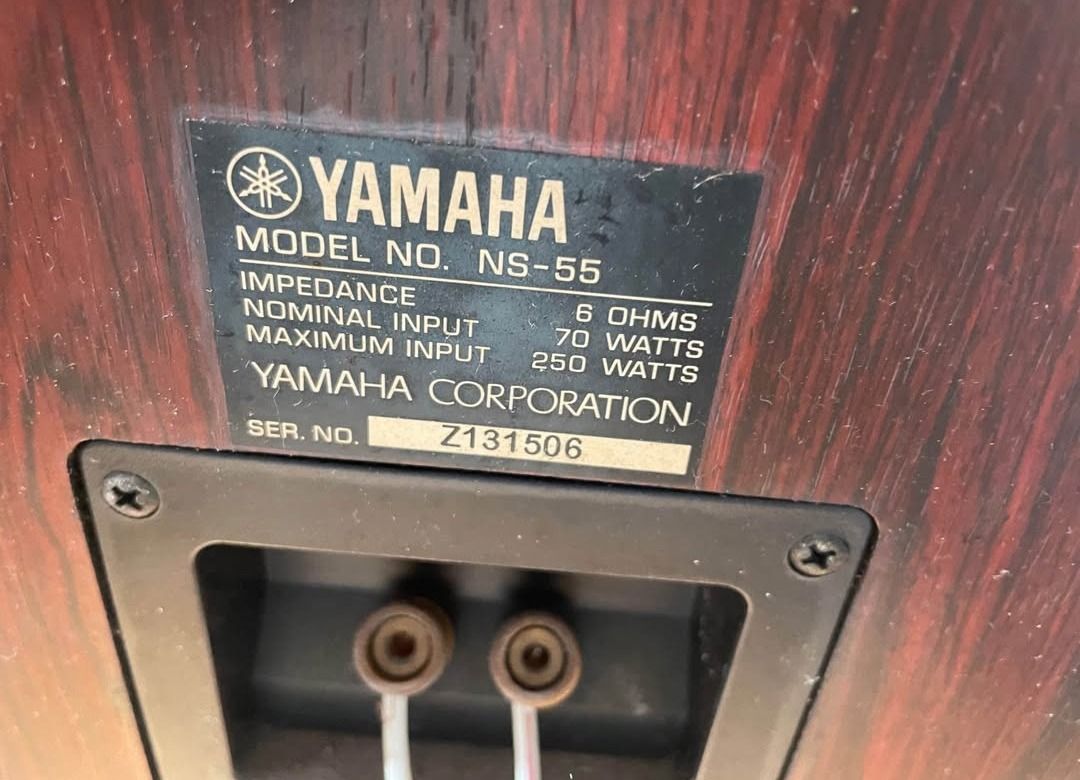 由 aska360 (刊登 ID 1371432000，圖片 3) 提交，位於 台北市 (Taipei) 的 YAMAHA NS-55 (類別：Soundbar、揚聲器、藍牙喇叭、耳擴)，說明：二邊網罩都在 一邊良好,一邊有被東西勾到過 單體功能都完好 台北自取6000。