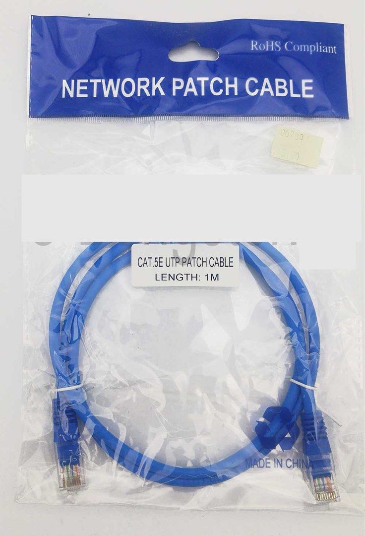 1m Network Patch Cable LAN Cable (Category: Computer Parts) located in Singapore. Submitted by b3std3als (Listing ID 1371667387, Image 1). Description: Image is for illustration purposes only Self Collect at my convenience around YCK Fixed Price Price is for each.