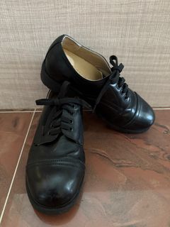 Marching shoes Black leather shoes62978590764545118