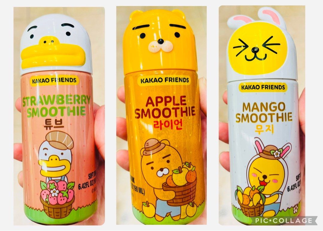現貨🍹🇰🇷韓國 果汁 KAKAO FRIENDS 樽裝 芒果汁/蘋果汁/士多啤梨汁 果汁 飲品 擺設公仔 收藏品 派對飲品 聖誕 新年 生日派對 到會 禮物 KOREA DRINKS MANGO / APPLE /STRAWBERRY SMOOTHIE JUICE CHRISTMAS XMAS NEW YEAR BIRTHDAY WEDDING KID PARTY DRINK GIFT （分類：其他食物及飲料）位於 Hong Kong。 由 swroom 提交（商品編號 1371678522，圖片 1）。簡介： 💖$30 支 , $85 三支，全新未開封 🎁節日銷情迅速請早訂購，售完即止‼️ 🛍更多卡通精品玩具FOLLOW US ： carousell.com/swroom 📥INBOX 購買請提供以下資料 ： ▫️ 款式及件數 ▫️付款方式 : PAYME / FPS / ALIPAYHK ▫️郵寄方式： 📦 SF順豐到付 ( 一般情況 1-2 天 收到 ) ❌ 不設面