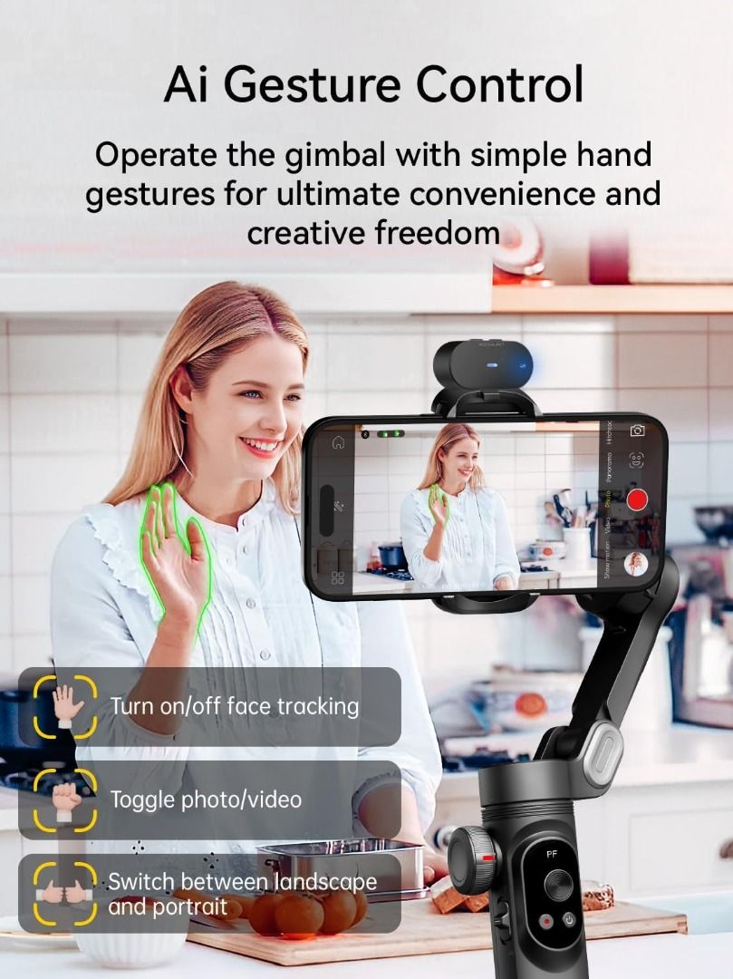 AOCHUAN Smart XPro AI 3 Axis Smartphone Gimbal Stabilizer62863089647875112