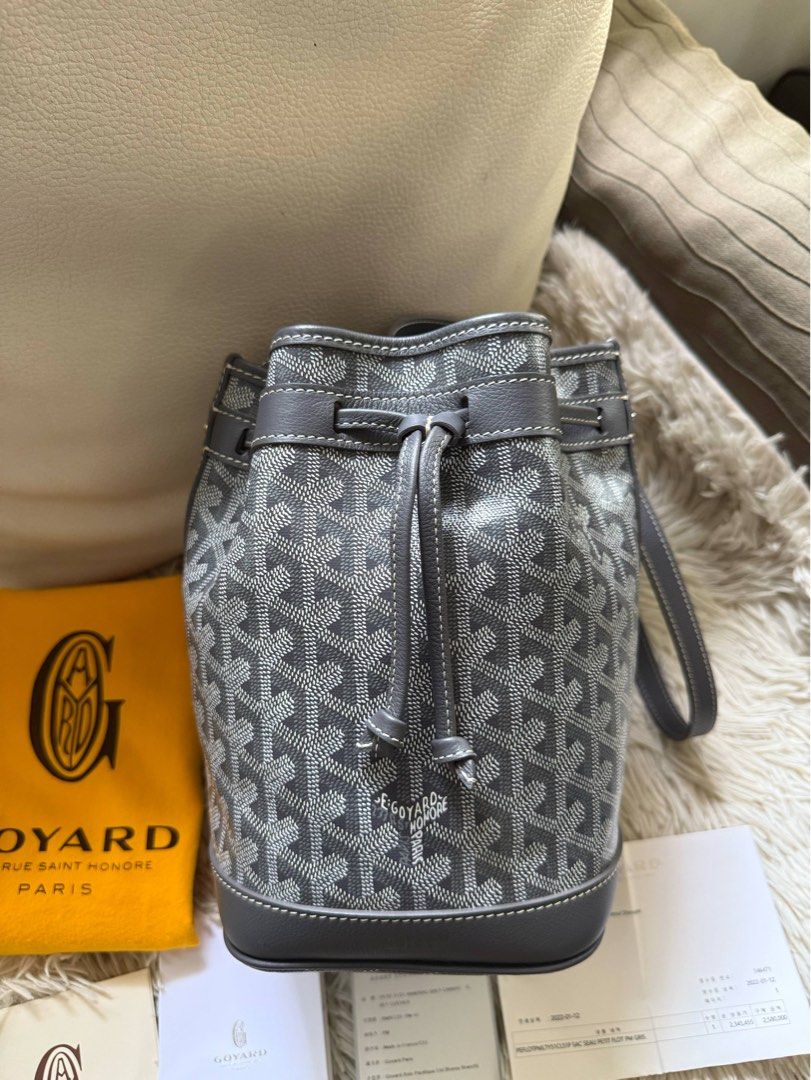 Authentic Goyard Bucket Bag Gray (Category: Luxury Bags & Wallets) located in Quezon City. Submitted by jhaediah (Listing ID 1371724609, Image 1). Description: original preloved excellent condition with papers and Dustbag.