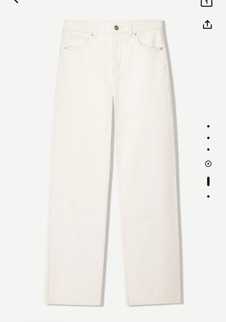 Bershka straight fit pants (Category: Jeans) located in Manila. Submitted by 777_moonlight (Listing ID 1371676837, Image 1). Description: •Never wore this •With Tag -RFS: Too small for me (Good for petite) -less 1K for orig price (Orig price — last pic).