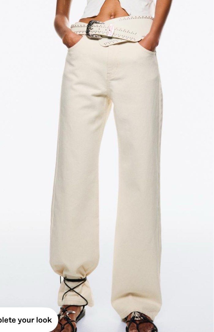 Bershka straight fit pants (Category: Jeans) located in Manila. Submitted by 777_moonlight (Listing ID 1371676837, Image 3). Description: •Never wore this •With Tag -RFS: Too small for me (Good for petite) -less 1K for orig price (Orig price — last pic).