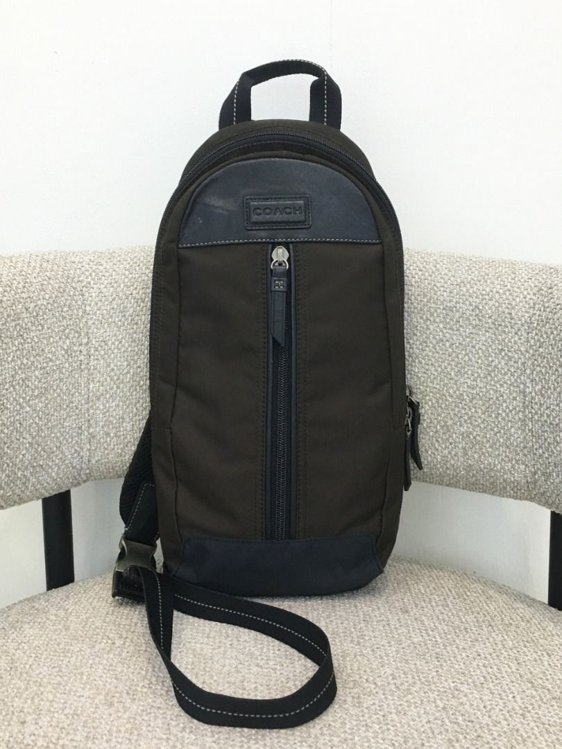 Coach Men Crossbody Sling Backpack Bag (Pre-owned Authentic) (Category: Luxury Bags & Wallets) located in Santa Rosa. Submitted by brandieshoppe (Listing ID 1371722348, Image 2). Description: ✅ Authentic/Original Preloved ✅ From Japan Auction ✅ Money-back Guaranteed If Proven Fake ✅ In Excellent Condition ✅ Message Us For More Details *Open Also for Layaway Terms #01020.