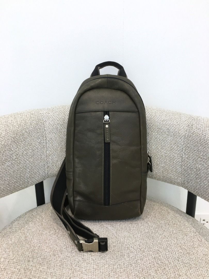 COACH Men Crossbody Sling Leather Backpack Bag (Pre-owned Authentic) (Category: Luxury Bags & Wallets) located in Santa Rosa. Submitted by brandieshoppe (Listing ID 1371722962, Image 1). Description: ✅ Authentic/Original Preloved ✅ From Japan Auction ✅ Money-back Guaranteed If Proven Fake ✅ In Excellent Condition ✅ Message Us For More Details *Open Also for Layaway Terms #01022.