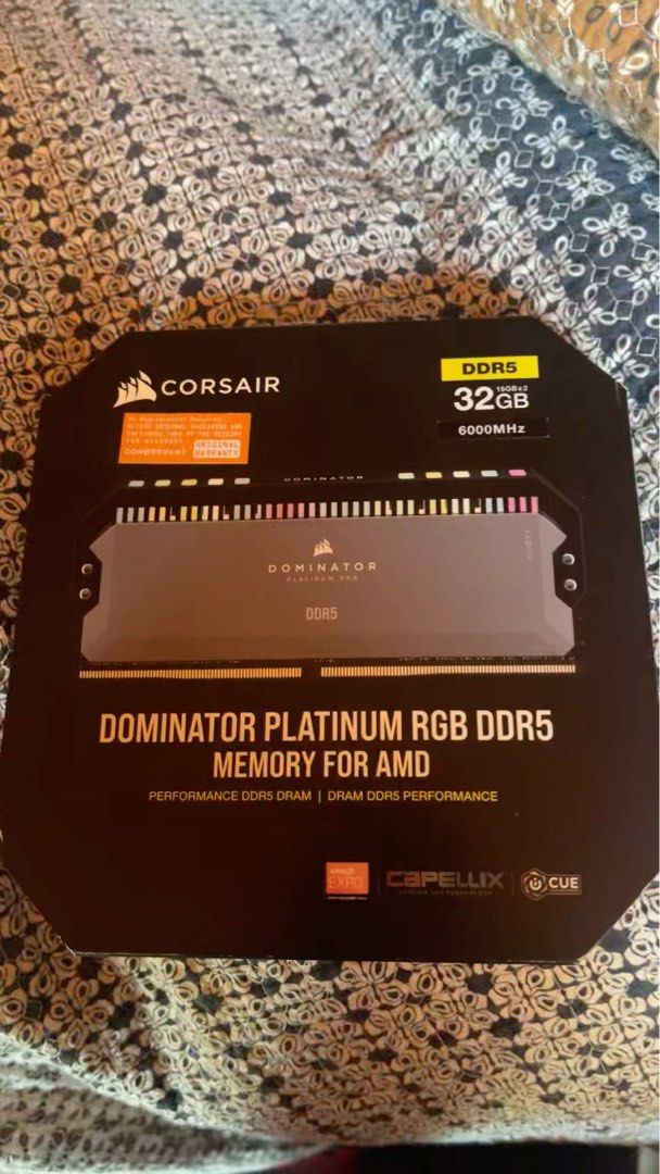 Corsair Dominator Platinum RGB DDR5 32GB Memory for AMD63205312343682111