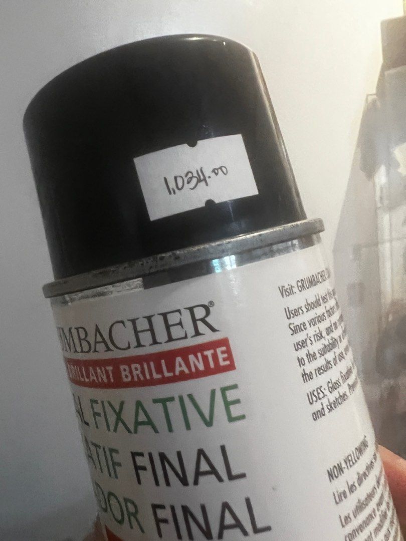 Decluttering: Grumbacher Final Fixative (Gloss) (Category: Makeup) located in Quezon City. Submitted by kte15 (Listing ID 1371645046, Image 2). Description: I prefer the matte fixative. DM for inquiries, thanks!.