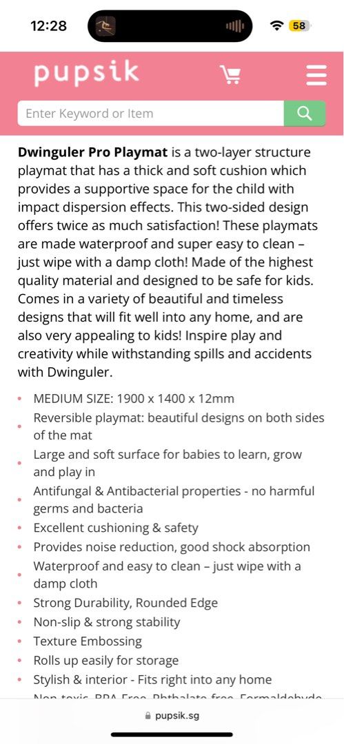 Dwingular Mat Dwingular pro playmat (1900x1400x12mm), Babies & Kids, Infant Playtime ...