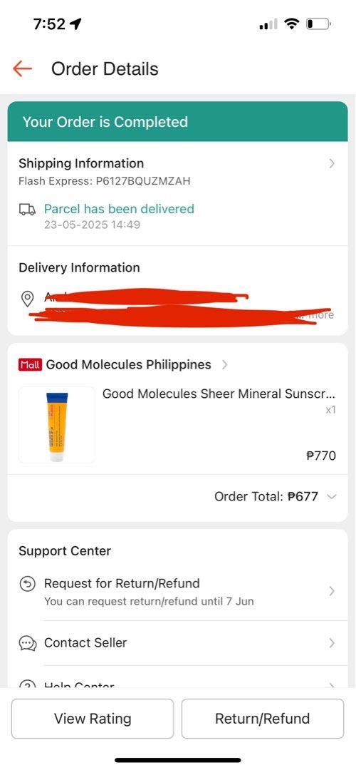 Good Molecules Mineral Sunscreen (Category: Face Care) located in Manila. Submitted by calmcat_eb3a1b (Listing ID 1371664740, Image 2). Description: Mineral SPF. Used for less than 1 week Purchased from orange app mall RFS: got sunscreen from my derma .