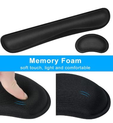 Keyboard Wrist Rest with Ergonomic Memory Foam for Easy Typing, Comfortable Keyboard and Mouse Pad Set63205308240387111